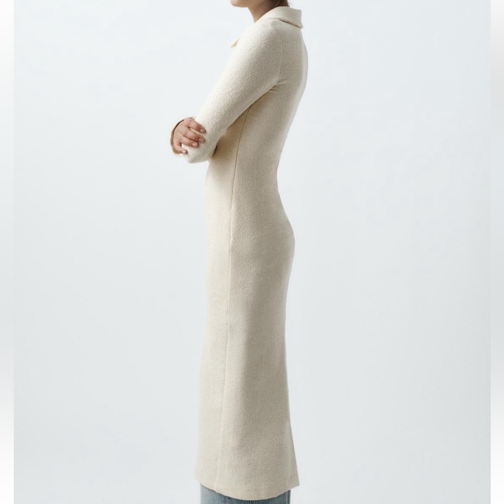 2024 ZARA BOUCLE MIDI SWEATER DRESS - Picture 2 of 6